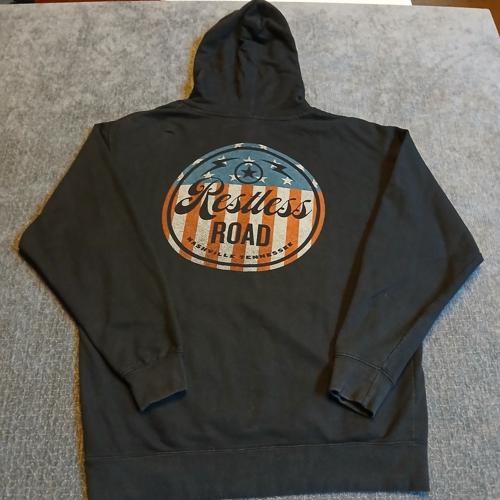 Restless Road Nashville Tennessee Band Hoodie Mens Large Black Graphic Pullover